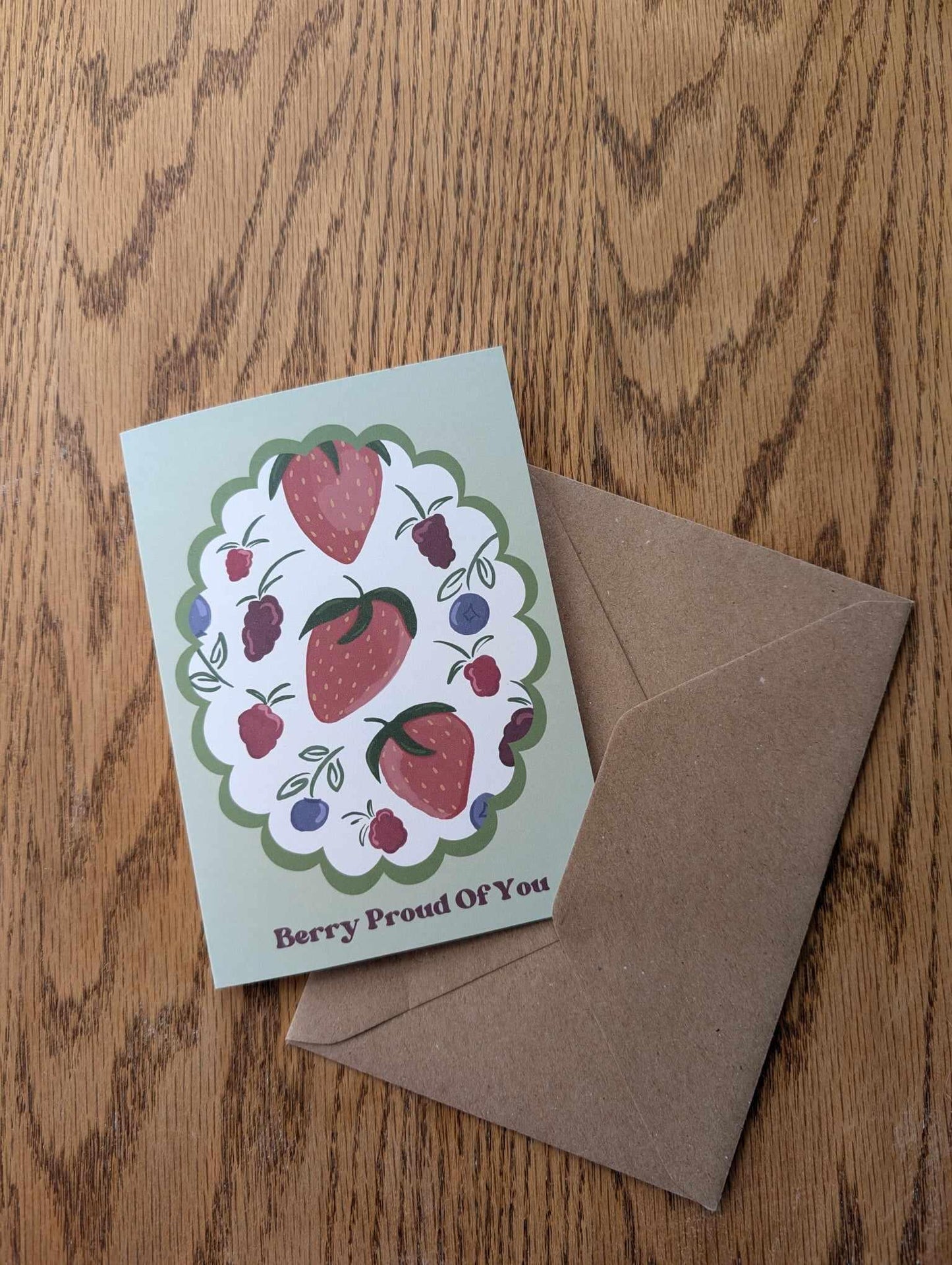 Berry Proud of You Card - Sølv Lines