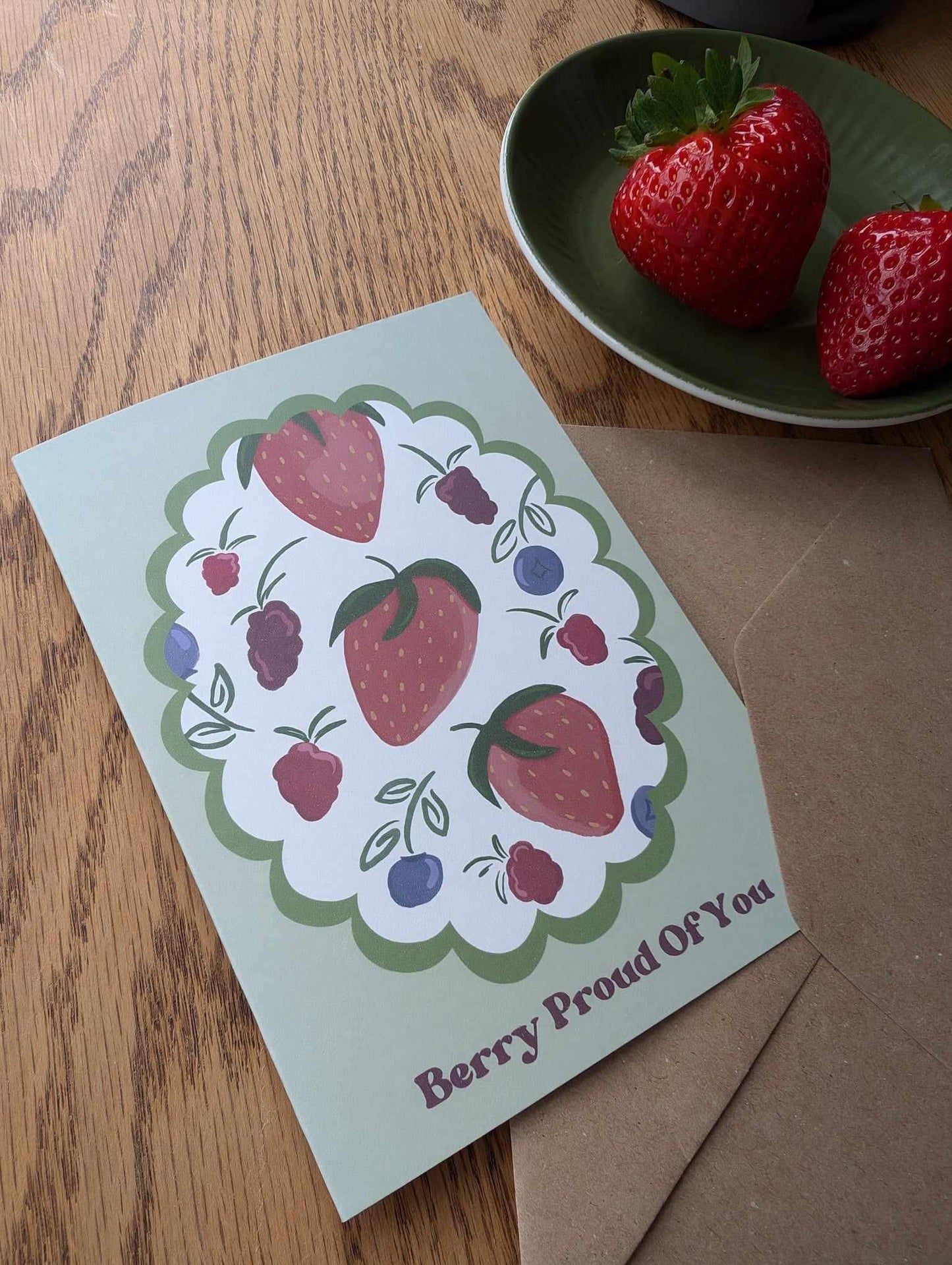 Berry Proud of You Card - Sølv Lines