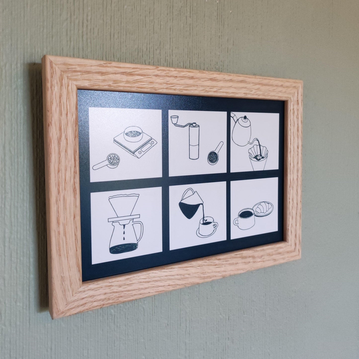 Pour Over Design Art Print - Sølv Lines
