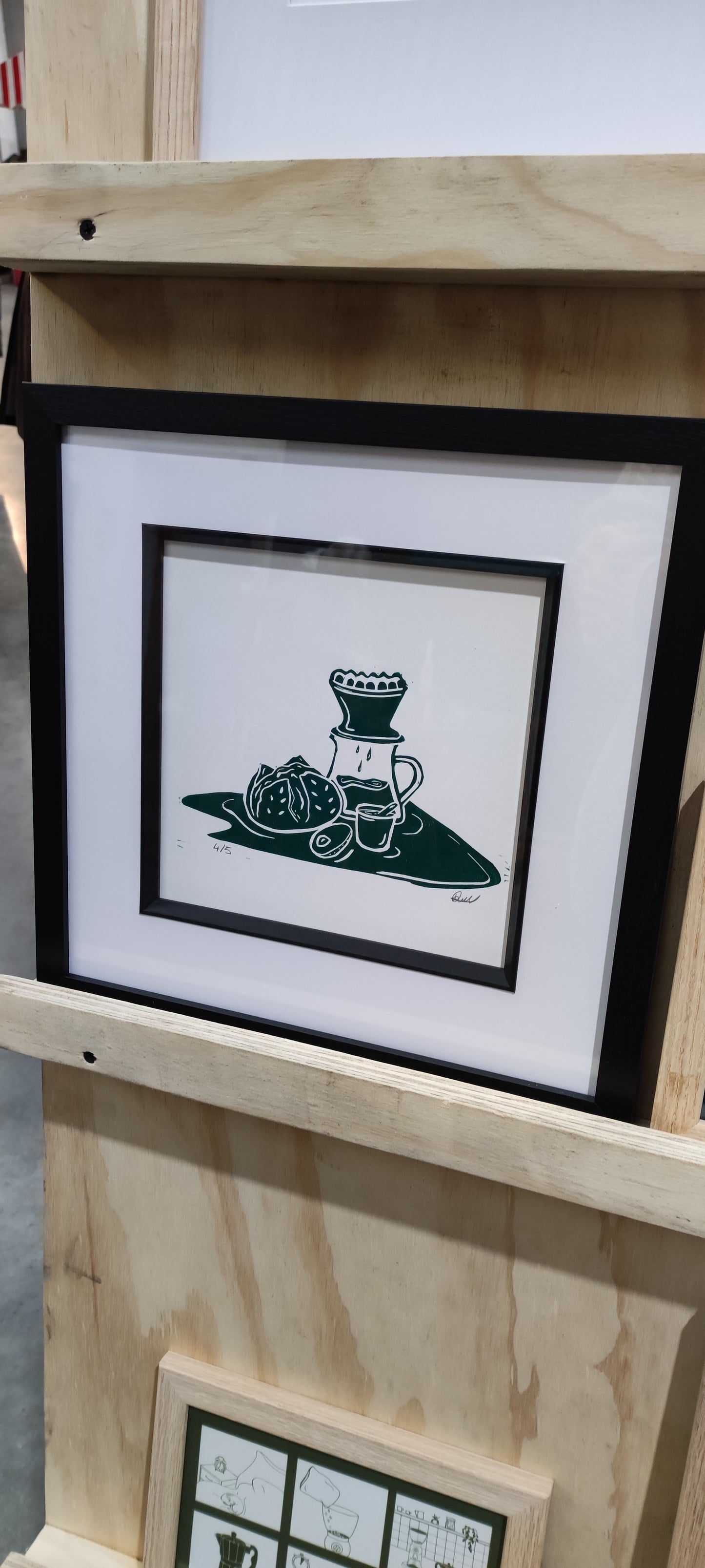 Breakfast Lino Print