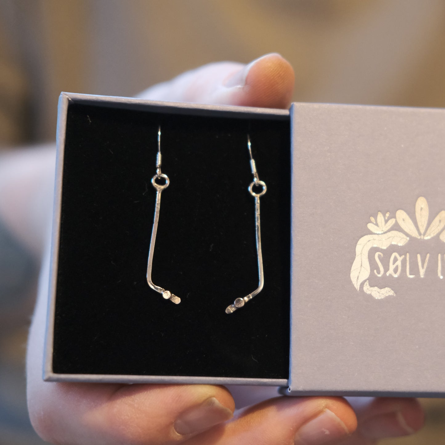 Ice Hockey Drop Earrings