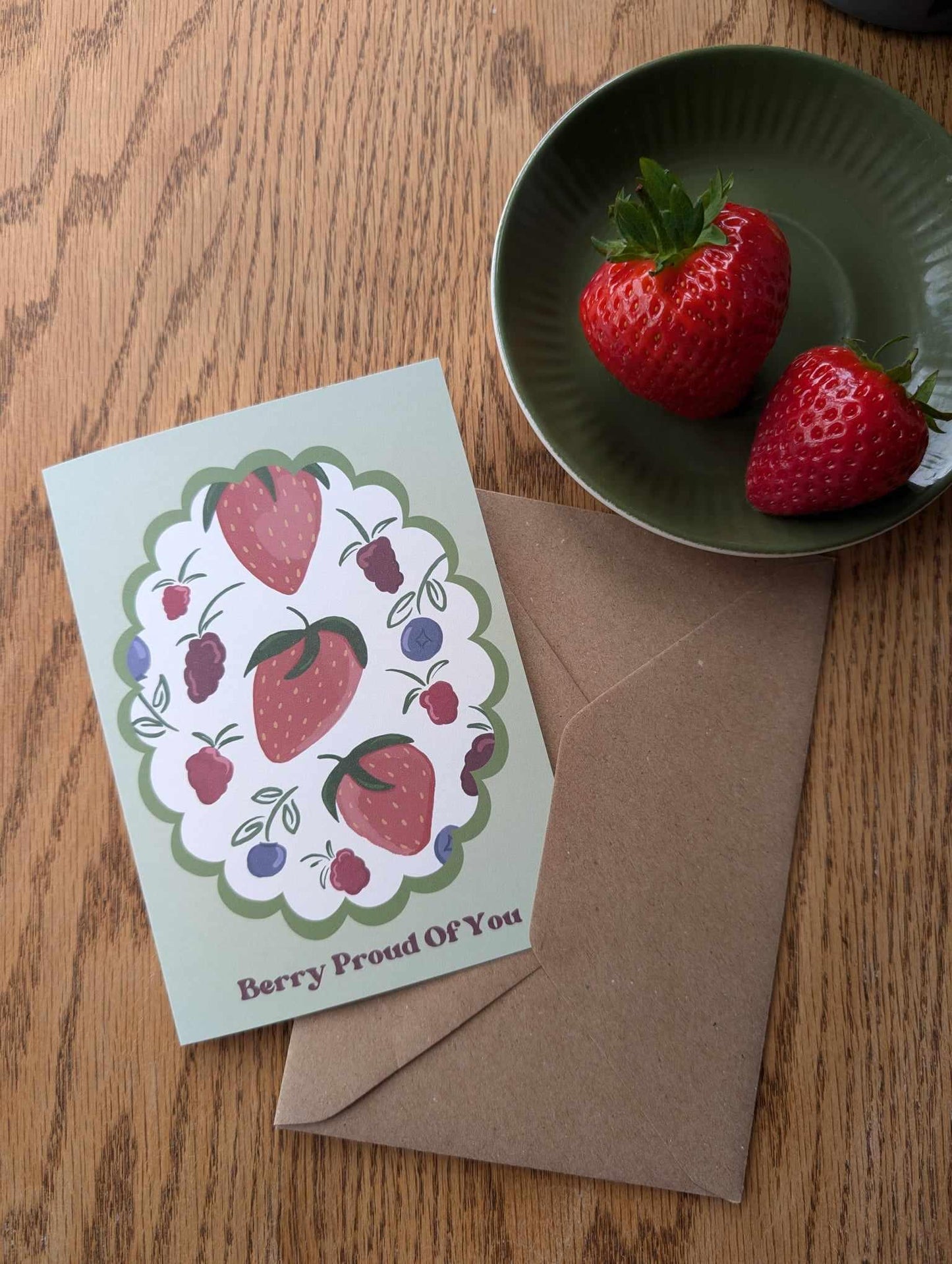Berry Proud of You Card - Sølv Lines