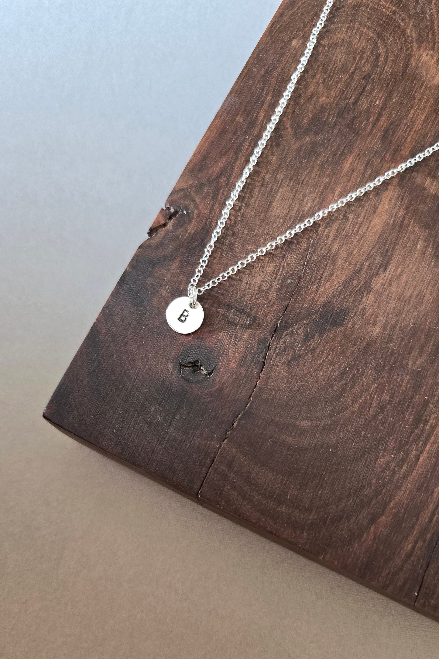 Sterling silver letter tag