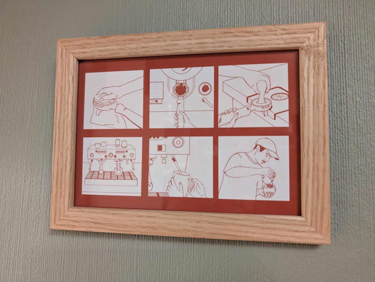 Barista Panel Print - Sølv Lines