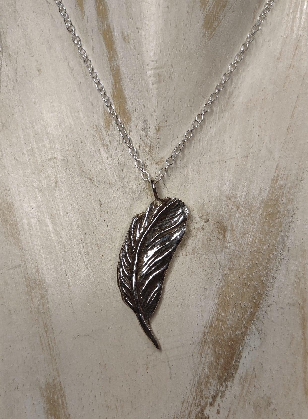 Memorial Silver Feather Ash Necklace - Sølv Lines