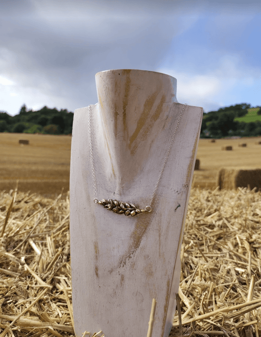 Landscape Wheat Necklace - Sølv Lines