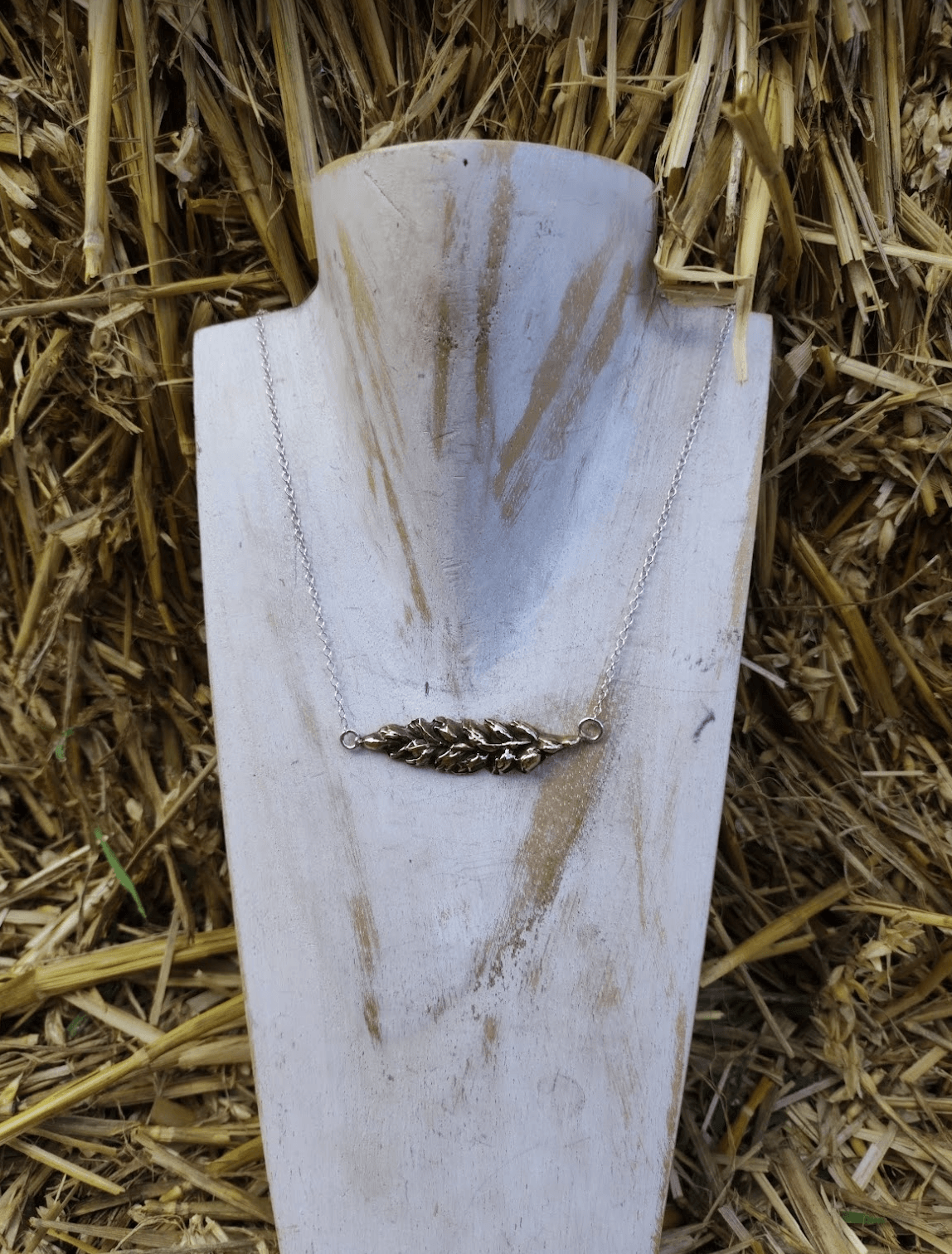 Landscape Wheat Necklace - Sølv Lines