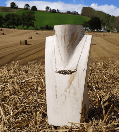 Landscape Wheat Necklace - Sølv Lines