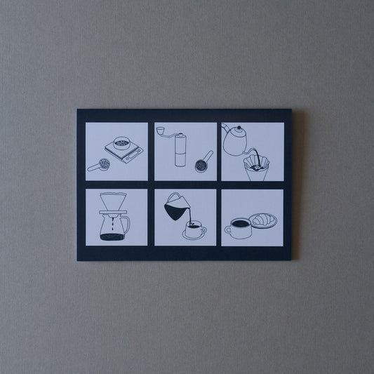 Pour Over Coffee Brewing Process Print