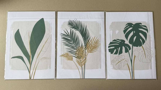 Botanical Plant Prints Set of 3