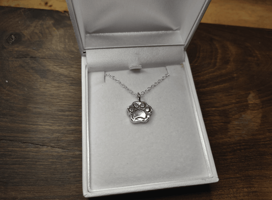 Memorial Silver Paw Ash Necklace - Sølv Lines