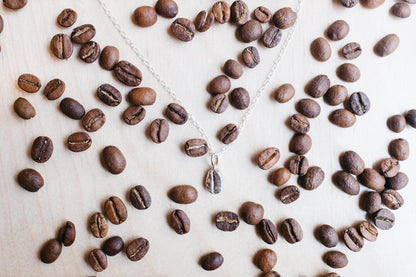 Sterling Silver Coffee Bean Necklace - Sølv Lines