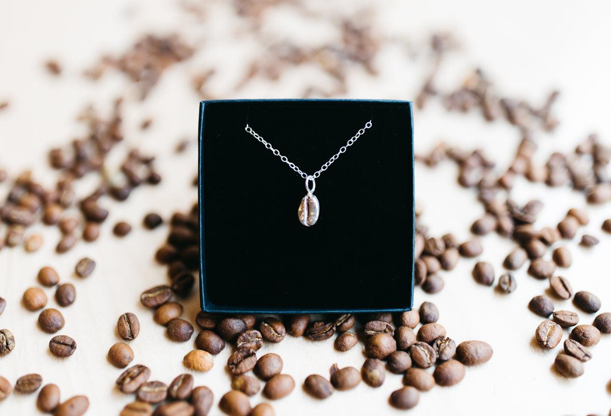 Sterling Silver Coffee Bean Necklace - Sølv Lines