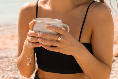 Colombian Coffee Bean Bracelet - Sølv Lines