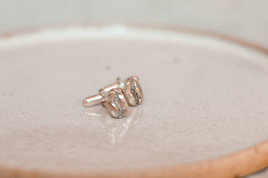 Guatemala Maragogype Sterling Silver Coffee Bean Cuff Links - Sølv Lines