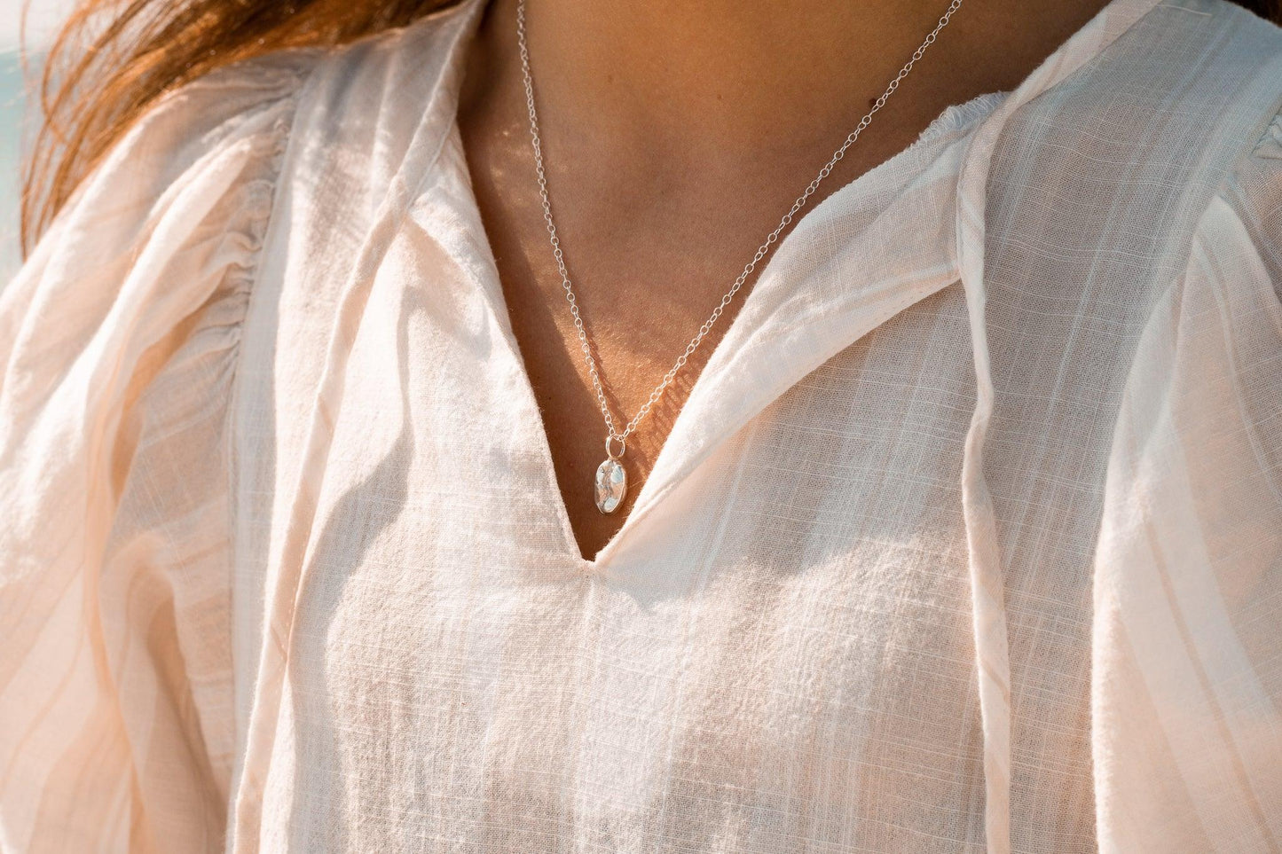 Guatemala Maragogype Sterling Silver Coffee Bean Necklace - Sølv Lines
