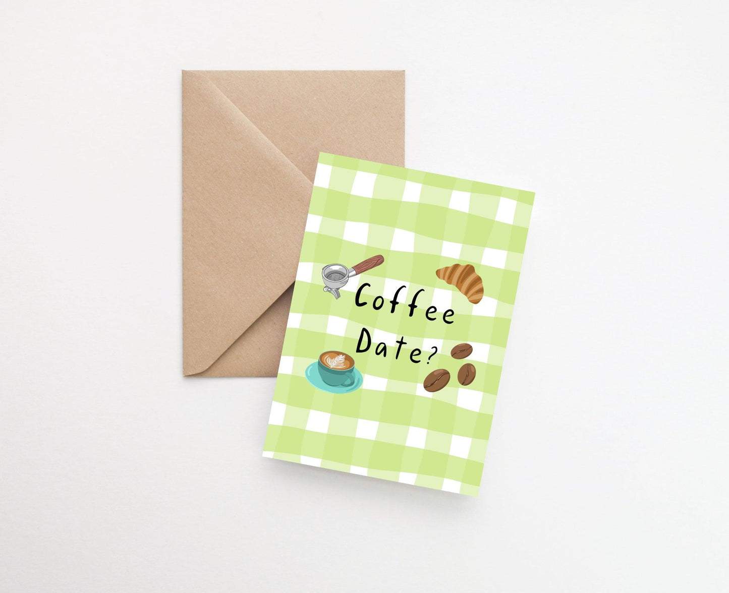 Coffee Date Card - Sølv Lines