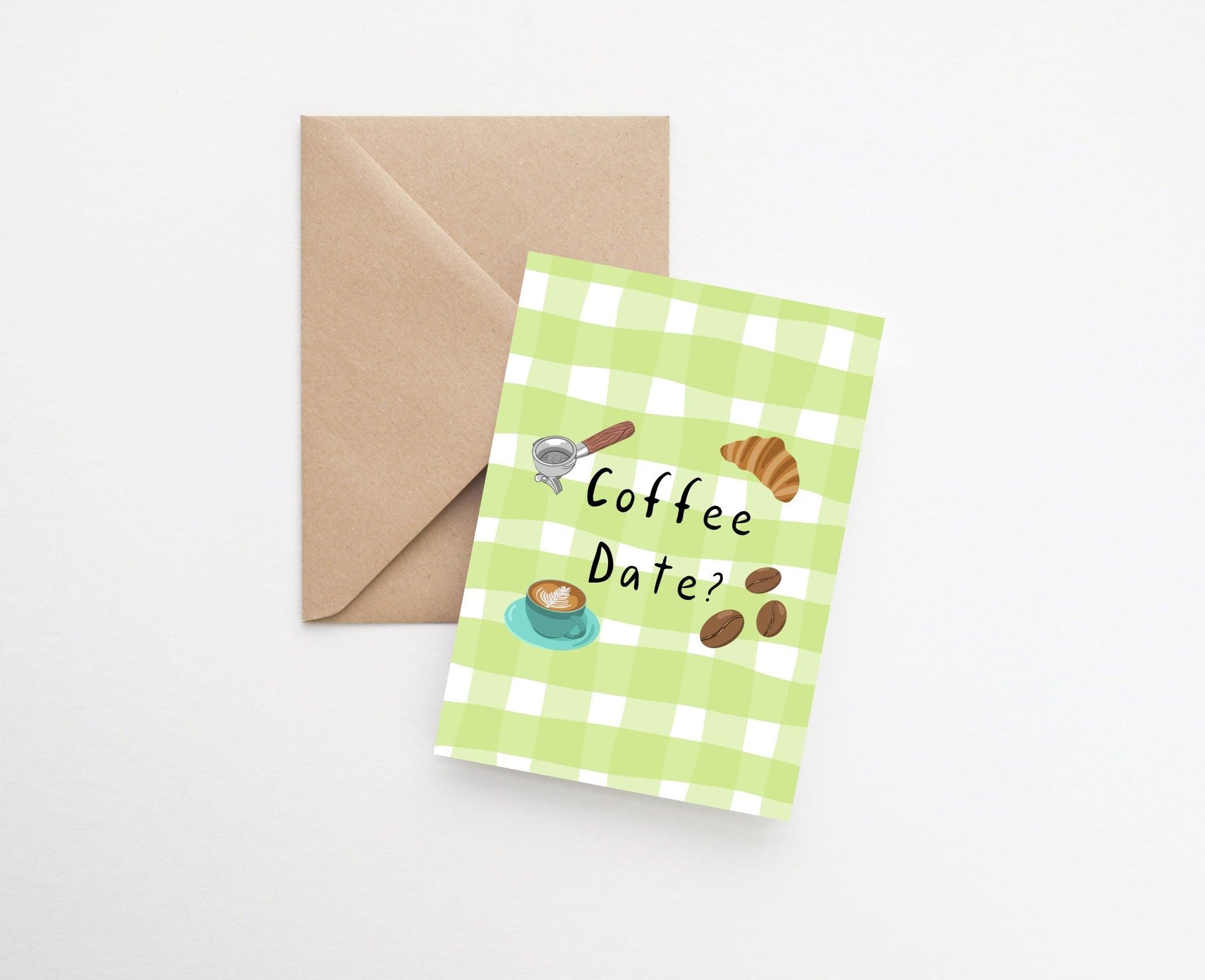 Coffee Date Card - Sølv Lines